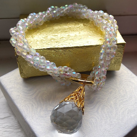 ❤️‍🔥 Vintage Crystal teardrop Necklace 🏵 - Picture 9 of 9